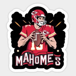 mahomes football chiefs design Sticker